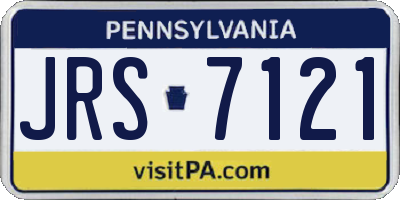 PA license plate JRS7121