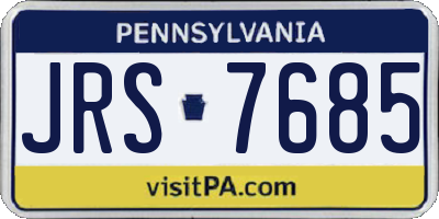 PA license plate JRS7685