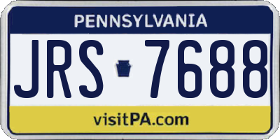 PA license plate JRS7688