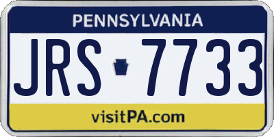 PA license plate JRS7733