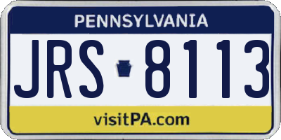 PA license plate JRS8113