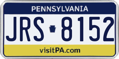 PA license plate JRS8152