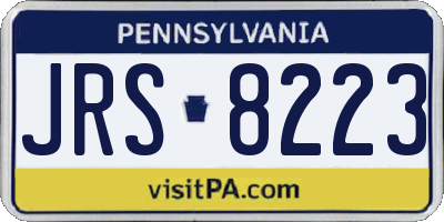 PA license plate JRS8223