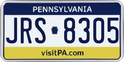 PA license plate JRS8305