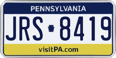 PA license plate JRS8419