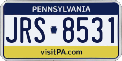 PA license plate JRS8531