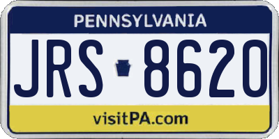 PA license plate JRS8620