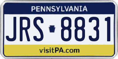 PA license plate JRS8831
