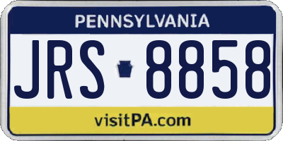 PA license plate JRS8858