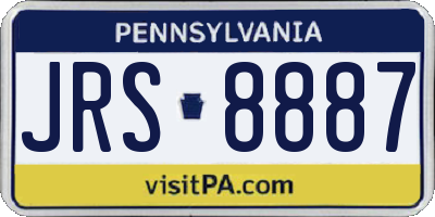 PA license plate JRS8887