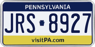 PA license plate JRS8927