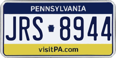 PA license plate JRS8944