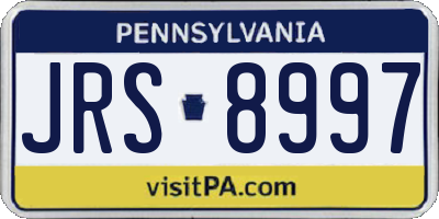 PA license plate JRS8997