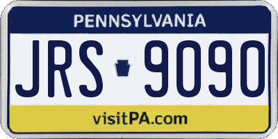 PA license plate JRS9090
