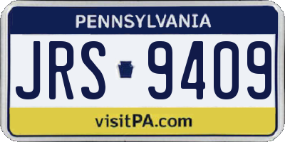 PA license plate JRS9409