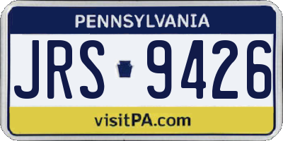 PA license plate JRS9426