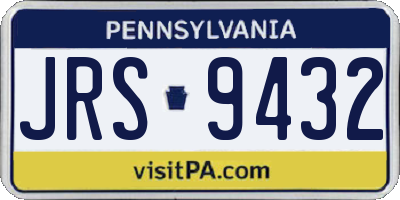 PA license plate JRS9432