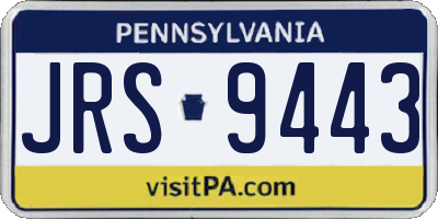 PA license plate JRS9443