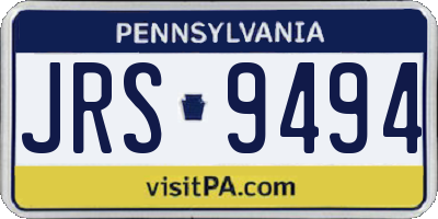 PA license plate JRS9494