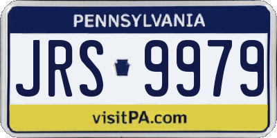 PA license plate JRS9979