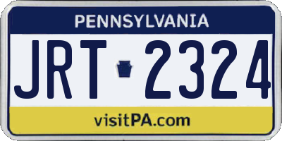 PA license plate JRT2324