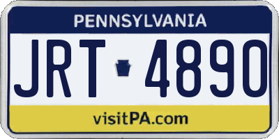 PA license plate JRT4890