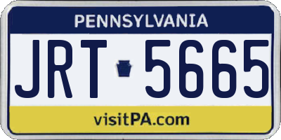 PA license plate JRT5665