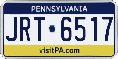 PA license plate JRT6517