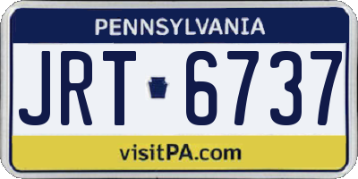 PA license plate JRT6737