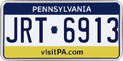 PA license plate JRT6913