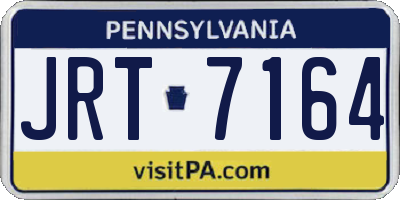 PA license plate JRT7164