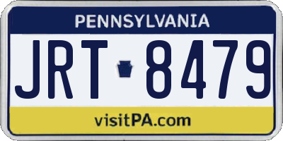 PA license plate JRT8479