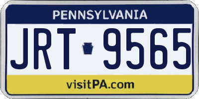 PA license plate JRT9565