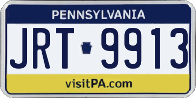 PA license plate JRT9913