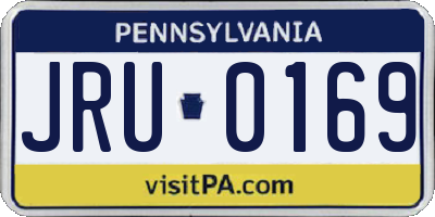 PA license plate JRU0169