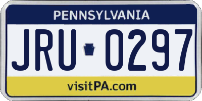 PA license plate JRU0297