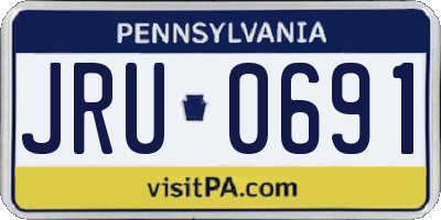 PA license plate JRU0691
