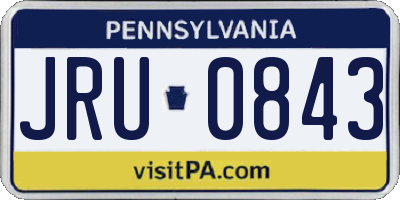 PA license plate JRU0843