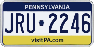 PA license plate JRU2246