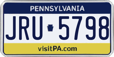 PA license plate JRU5798