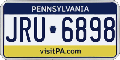 PA license plate JRU6898