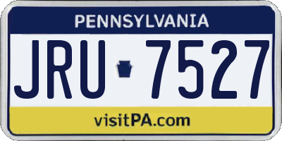 PA license plate JRU7527