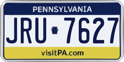 PA license plate JRU7627