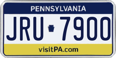 PA license plate JRU7900