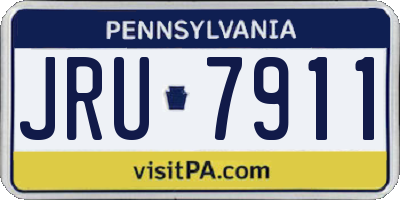 PA license plate JRU7911
