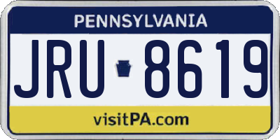 PA license plate JRU8619