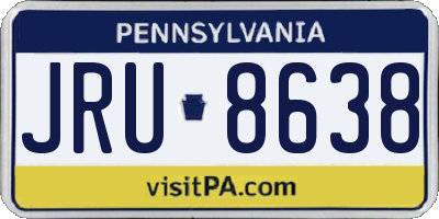 PA license plate JRU8638