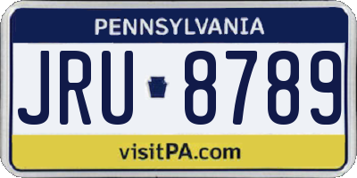 PA license plate JRU8789