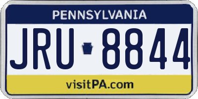 PA license plate JRU8844