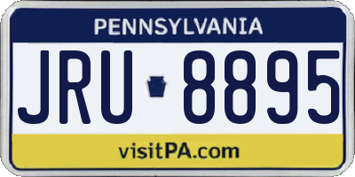 PA license plate JRU8895
